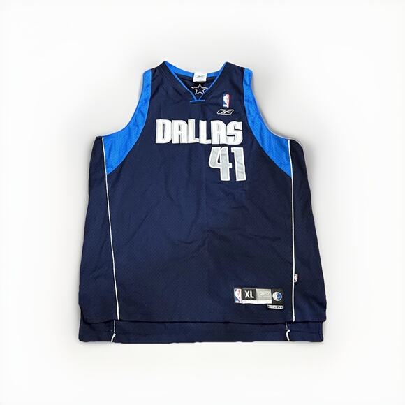Vintage Y2K Reebok Dirk Nowitzki Mavericks Jersey XL Length Plus 2, 2002-2006 - Picture 1 of 11